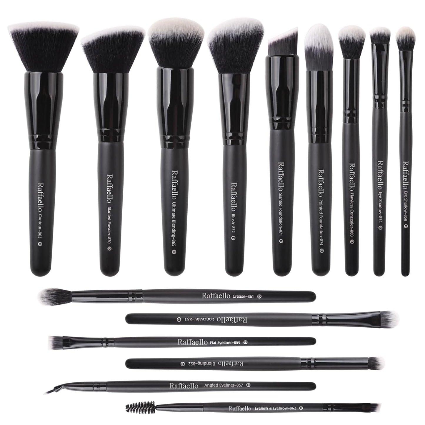 Makeup Brushes 15Pc Makeup Brush Set Premium Synthetic Powder Foundation Contour Blush Concealer Eye Shadow Blending Liner Make up Brush Kit