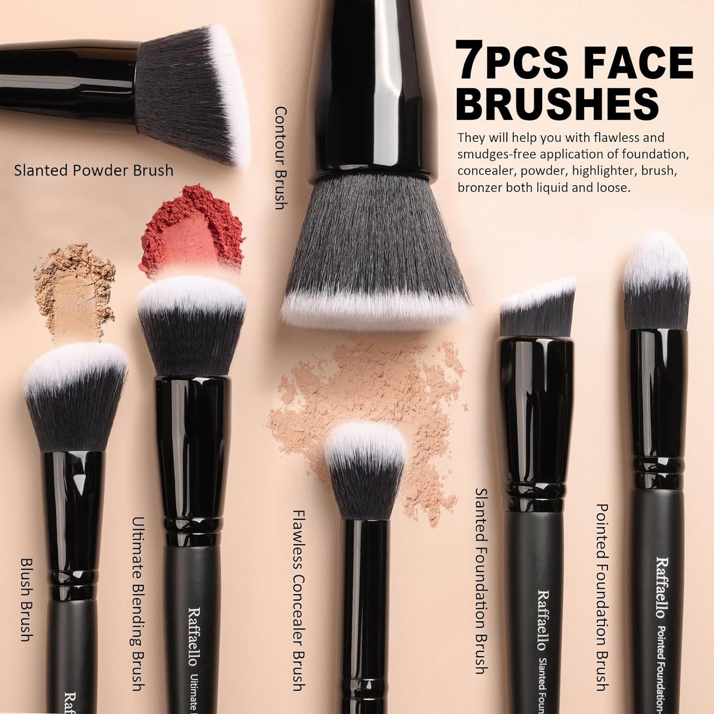 Makeup Brushes 15Pc Makeup Brush Set Premium Synthetic Powder Foundation Contour Blush Concealer Eye Shadow Blending Liner Make up Brush Kit