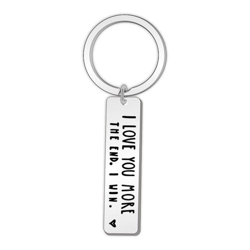 Couple Keychain for Him Her I Love You More Girlfriend Wife Key Ring for Valentine'S Day,Mother'S Day,Christmas Gift